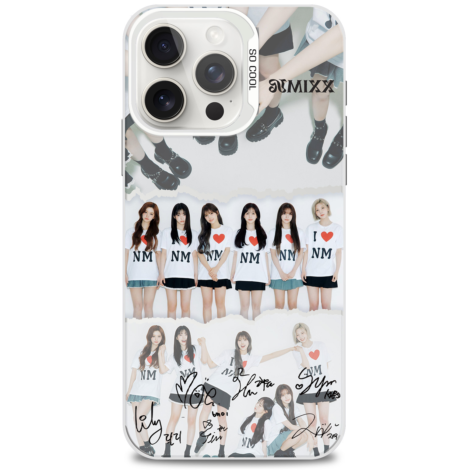 ミラースマホケース-銀【NMIXX/I❤️NM】