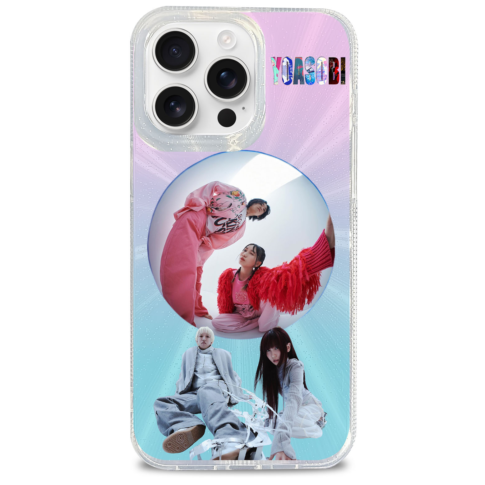 オーロラレーザーグラデーションスマートフォンケース【YOASOBI】