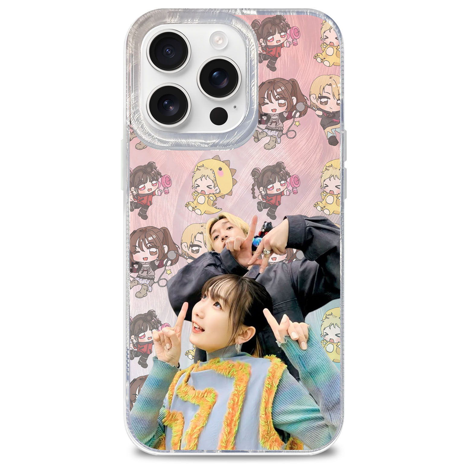 フェザーテクスチャーレーザーグラデーションスマートフォンケース【YOASOBI】-B