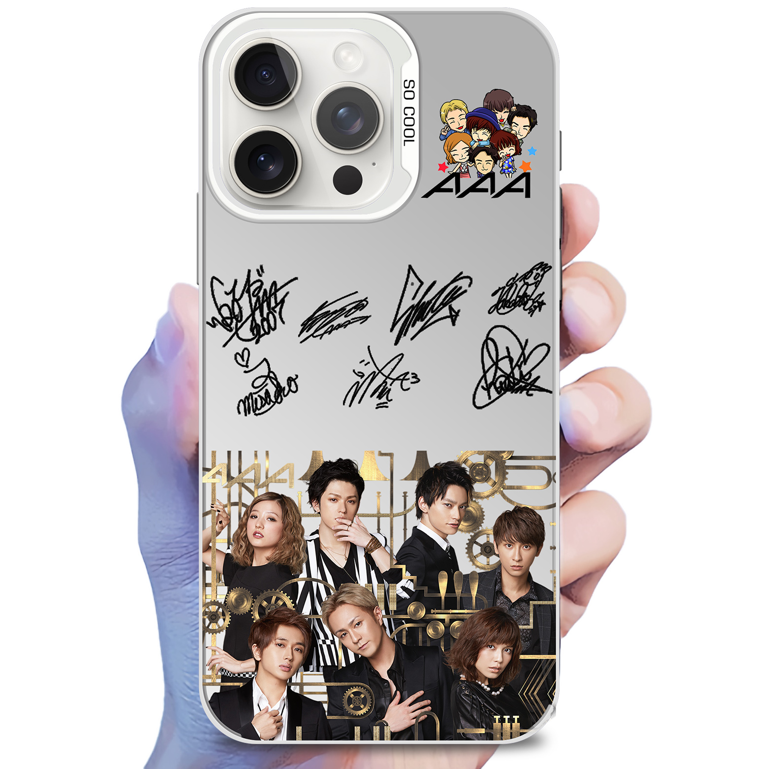 ミラースマホケース-銀【AAA】