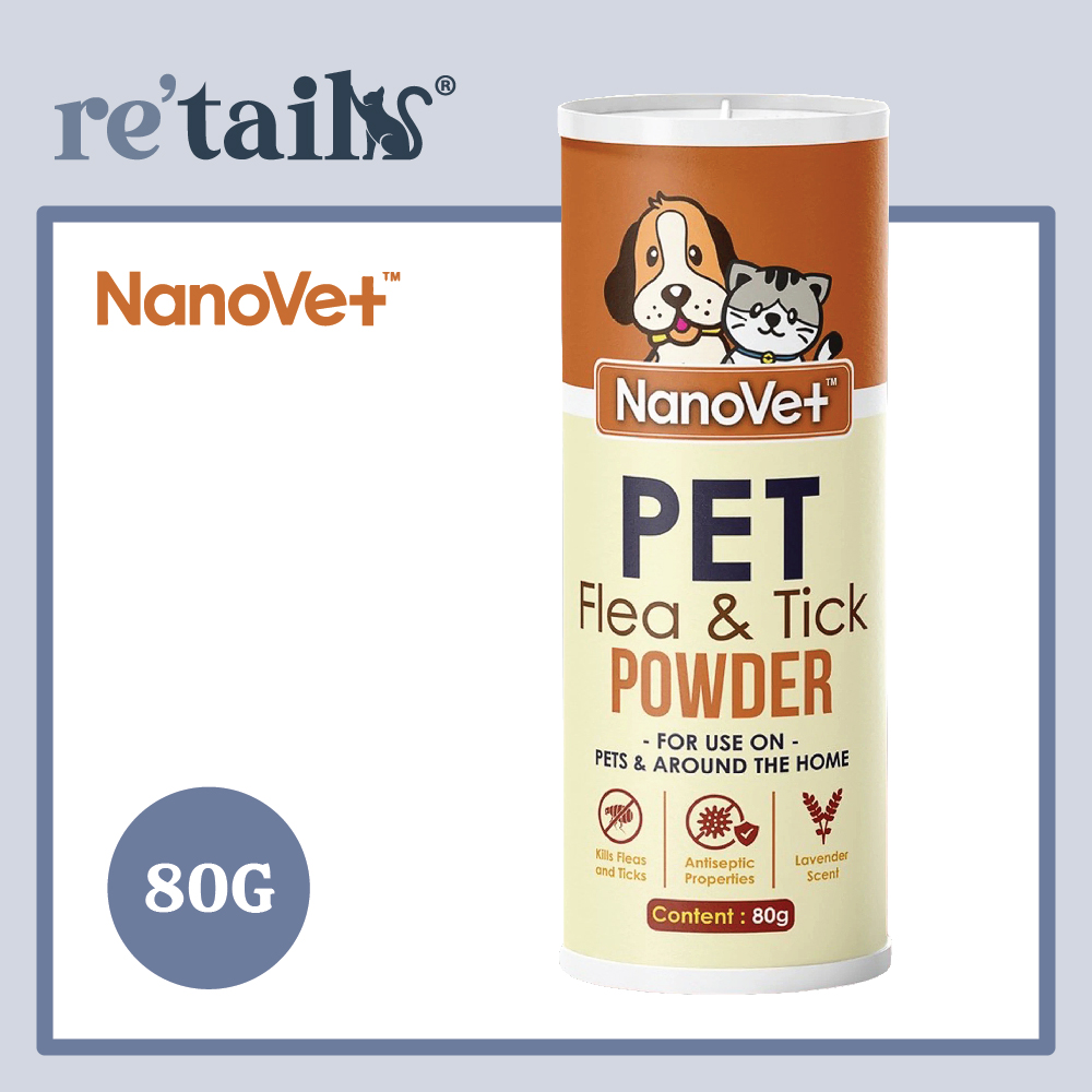 Nanovet Pet Flea & Tick Powder (80g)