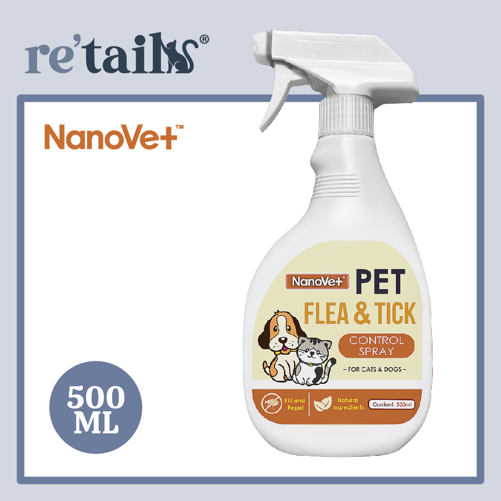 Nanovet Flea & Tick Spray (500ml)