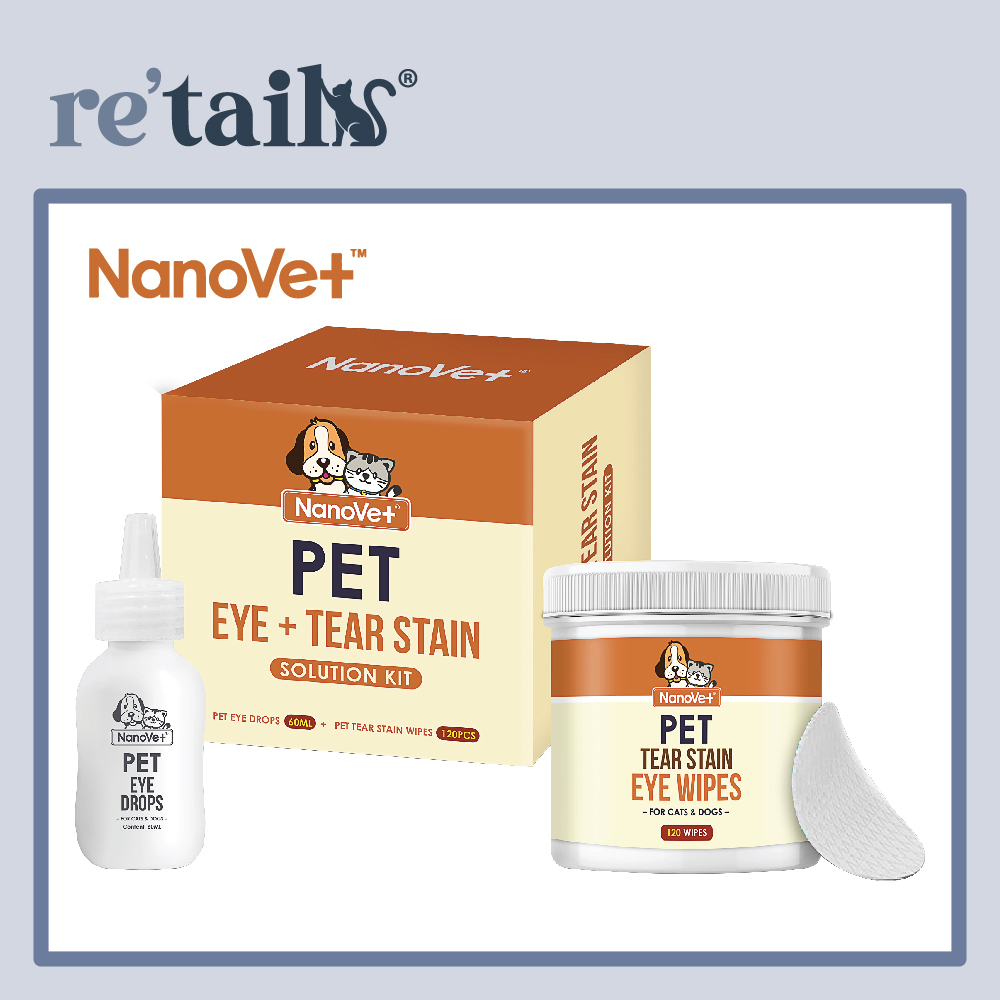 Nanovet Pet Eye + Tear Stain Solution Kit