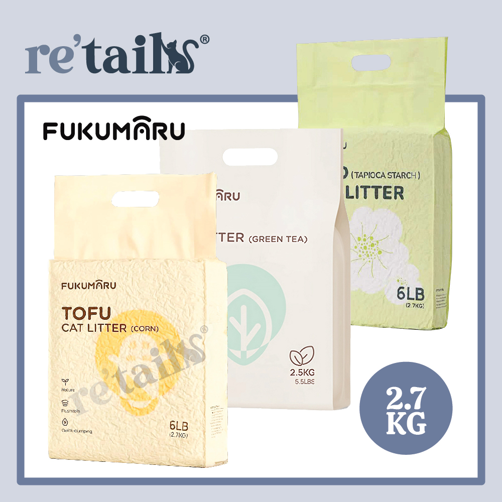 Fukumaru Corn/Green Tea/Tapioca Starch Mixed Tofu Cat Litter (2.7kg)