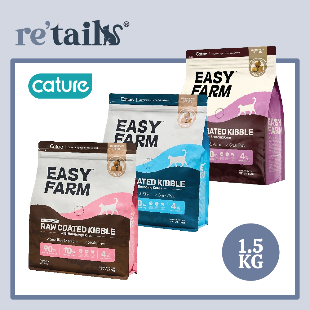 Cature Easy Farm Raw Coated Cat Kibble (1.5kg)