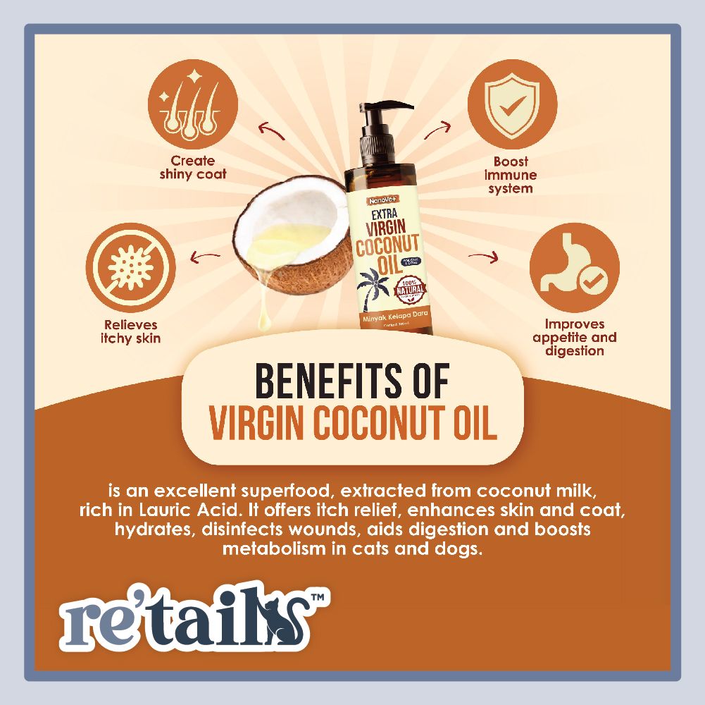 Nanovet Extra Virgin Coconut Oil (100ml)