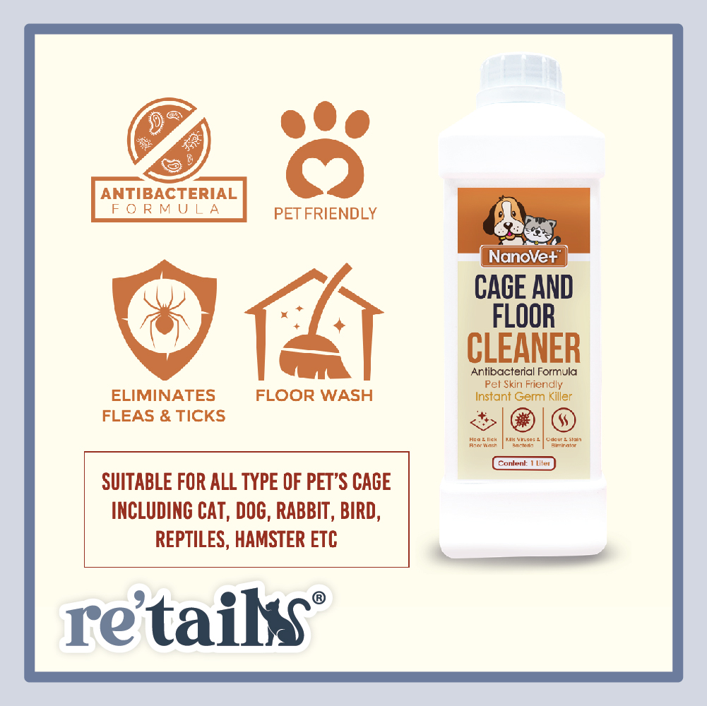 Nanovet Pet Cage & Floor Cleaner (1L)