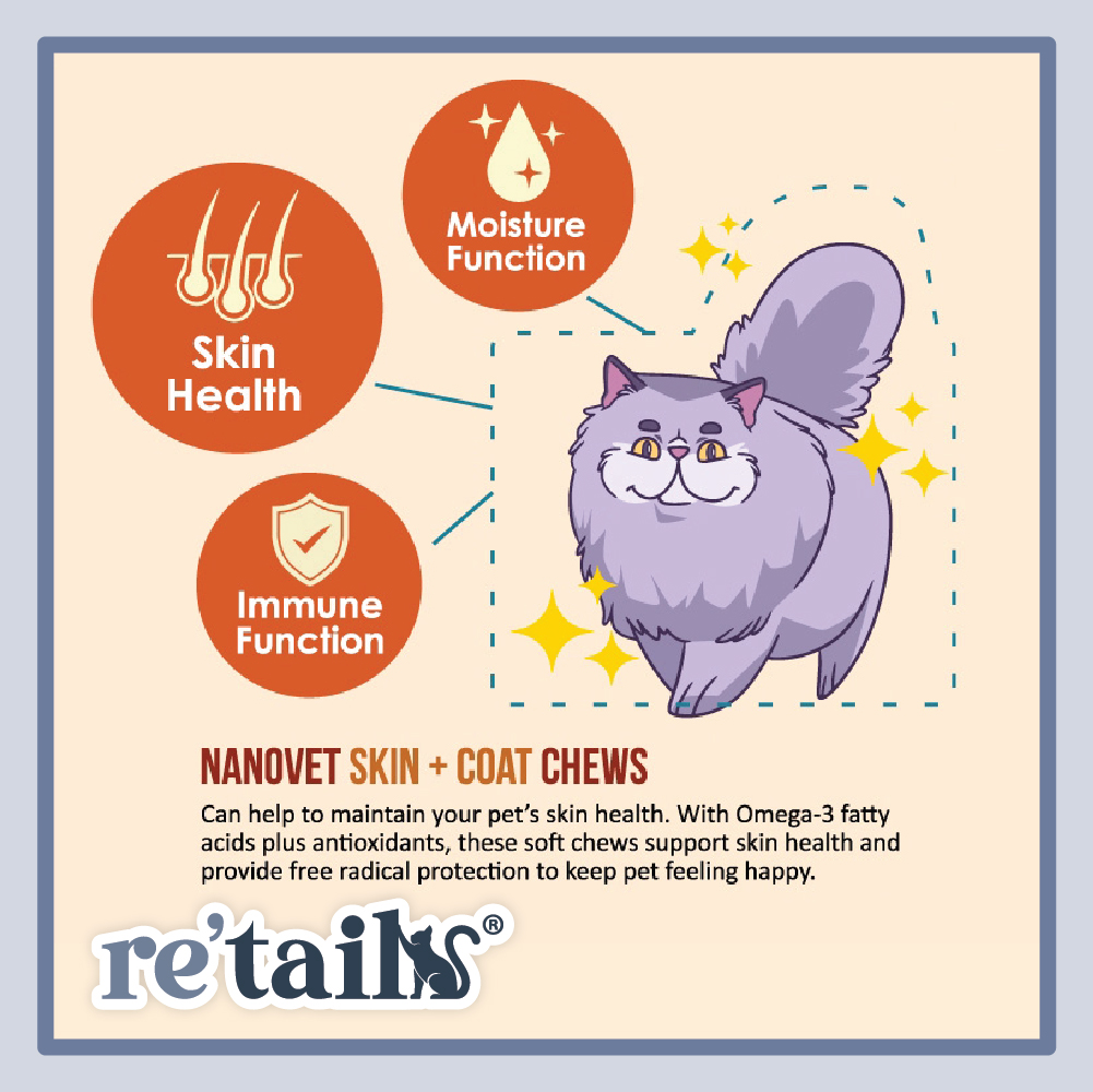 Nanovet Skin + Coat Chews (45 Chews)