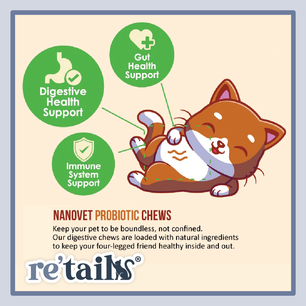 Nanovet Pet Probiotic Chews (45 Chews)