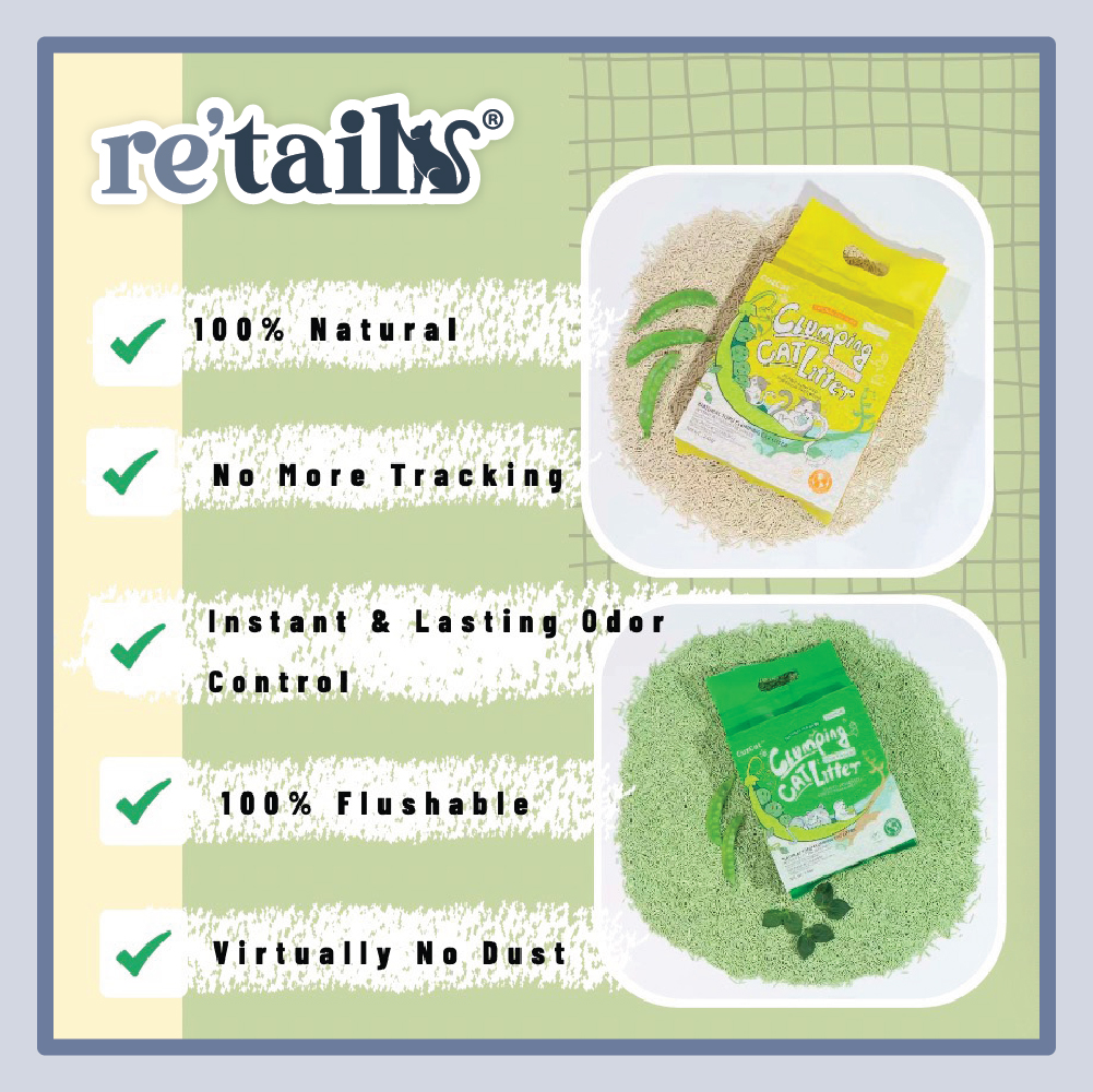 Cuzcat Natural Tofu Clumping Cat Litter (2.4kg)