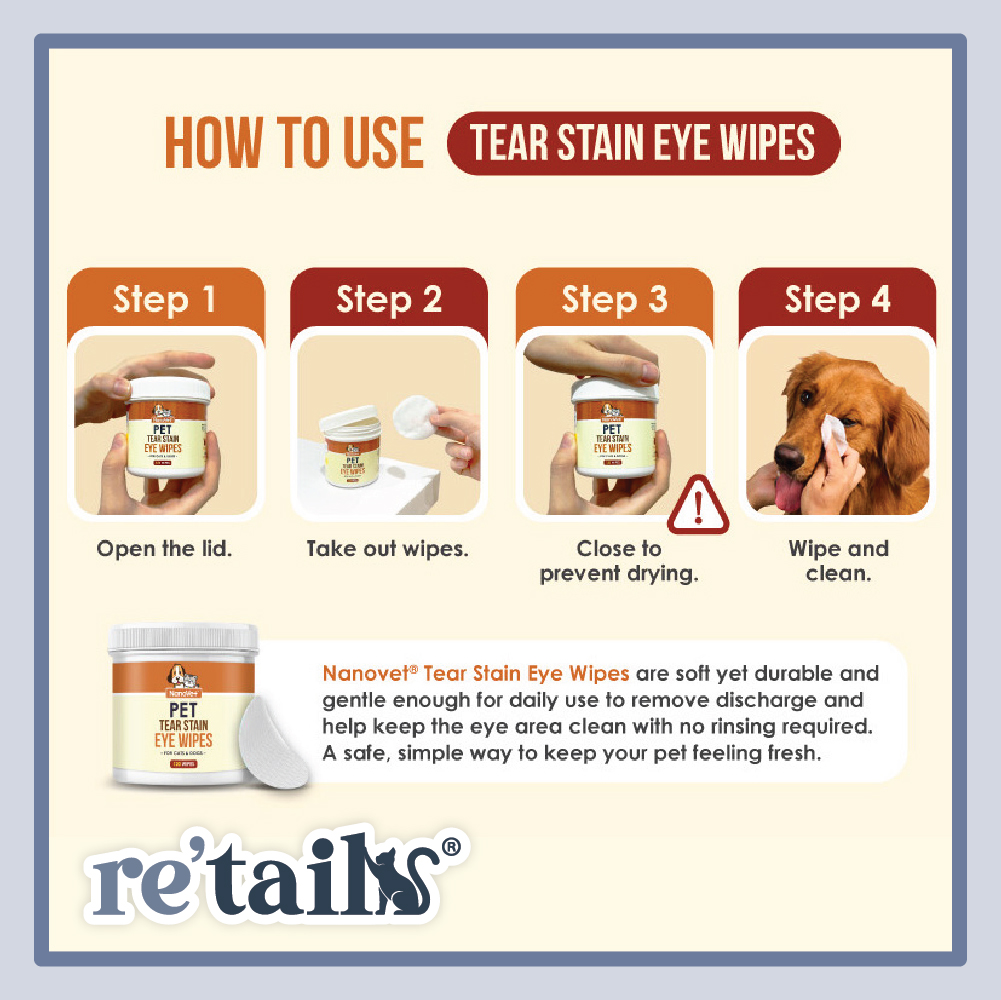 Nanovet Pet Eye + Tear Stain Solution Kit