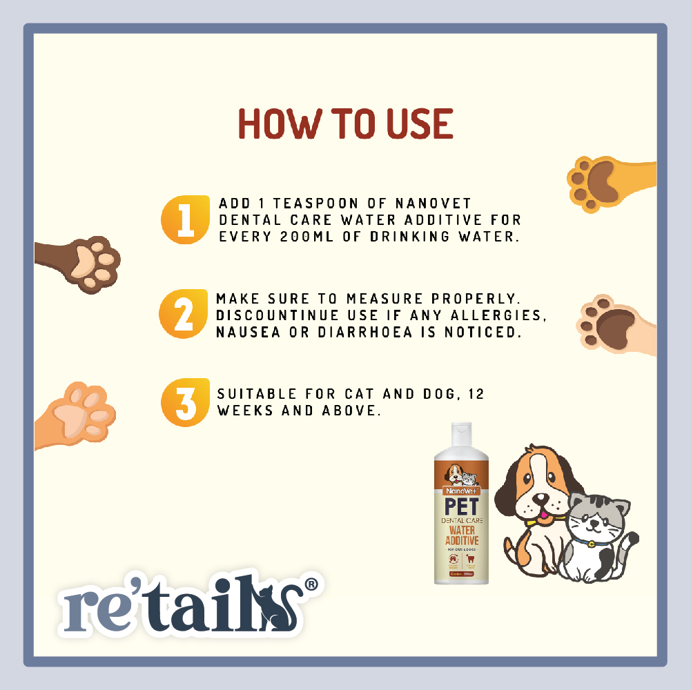 Nanovet Pet Dental Care Water Additive (500ml)