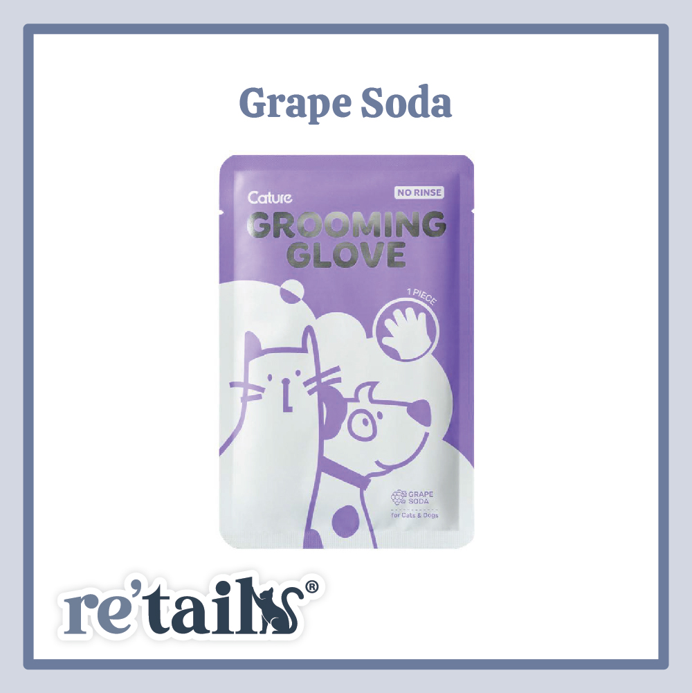 Cature No-Rinse Grooming Gloves for Cat & Dog (6pcs/pack)