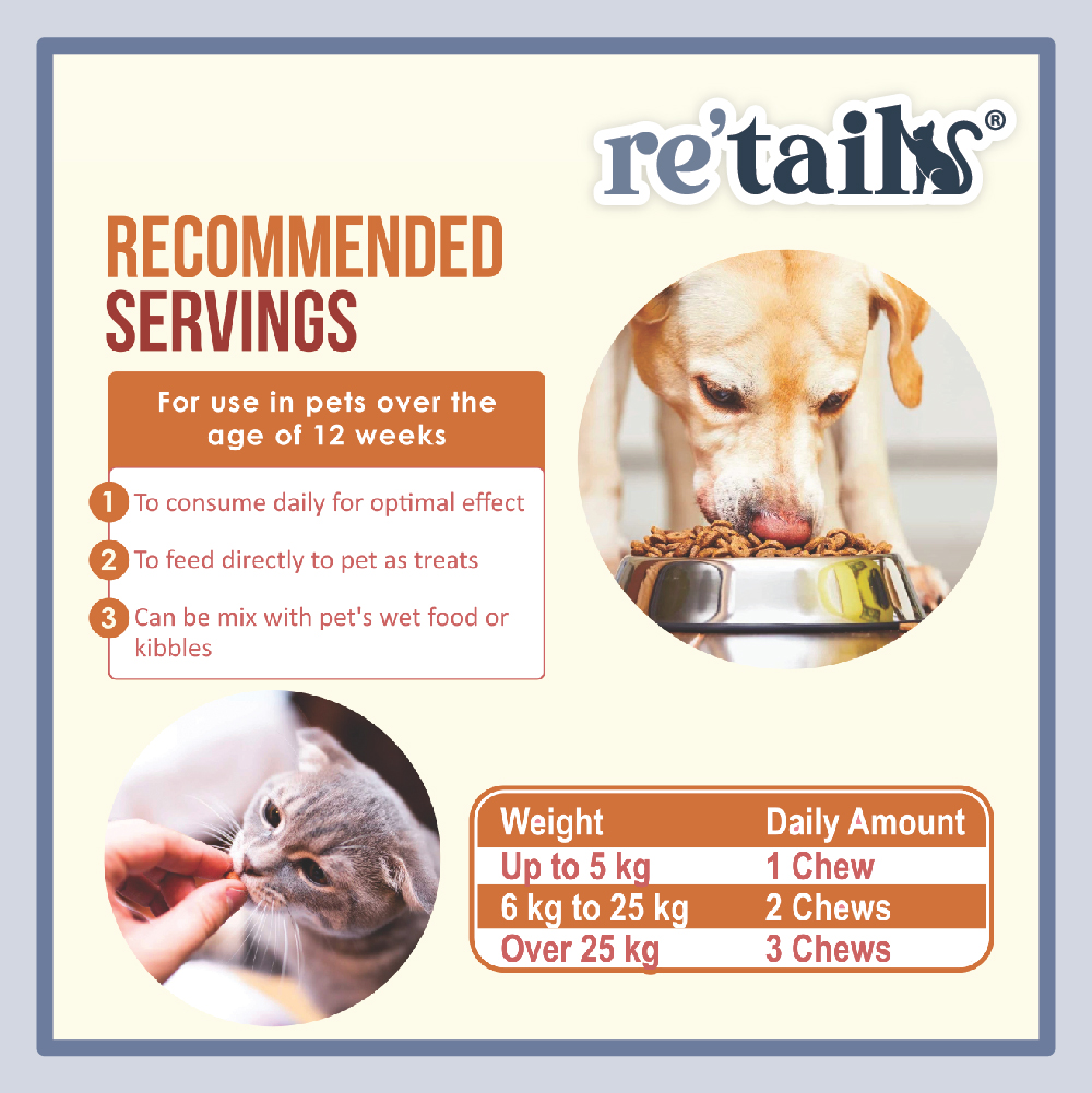 Nanovet Pet Eye + Tear Stain Chews for Cat & Dog (45 Chews)