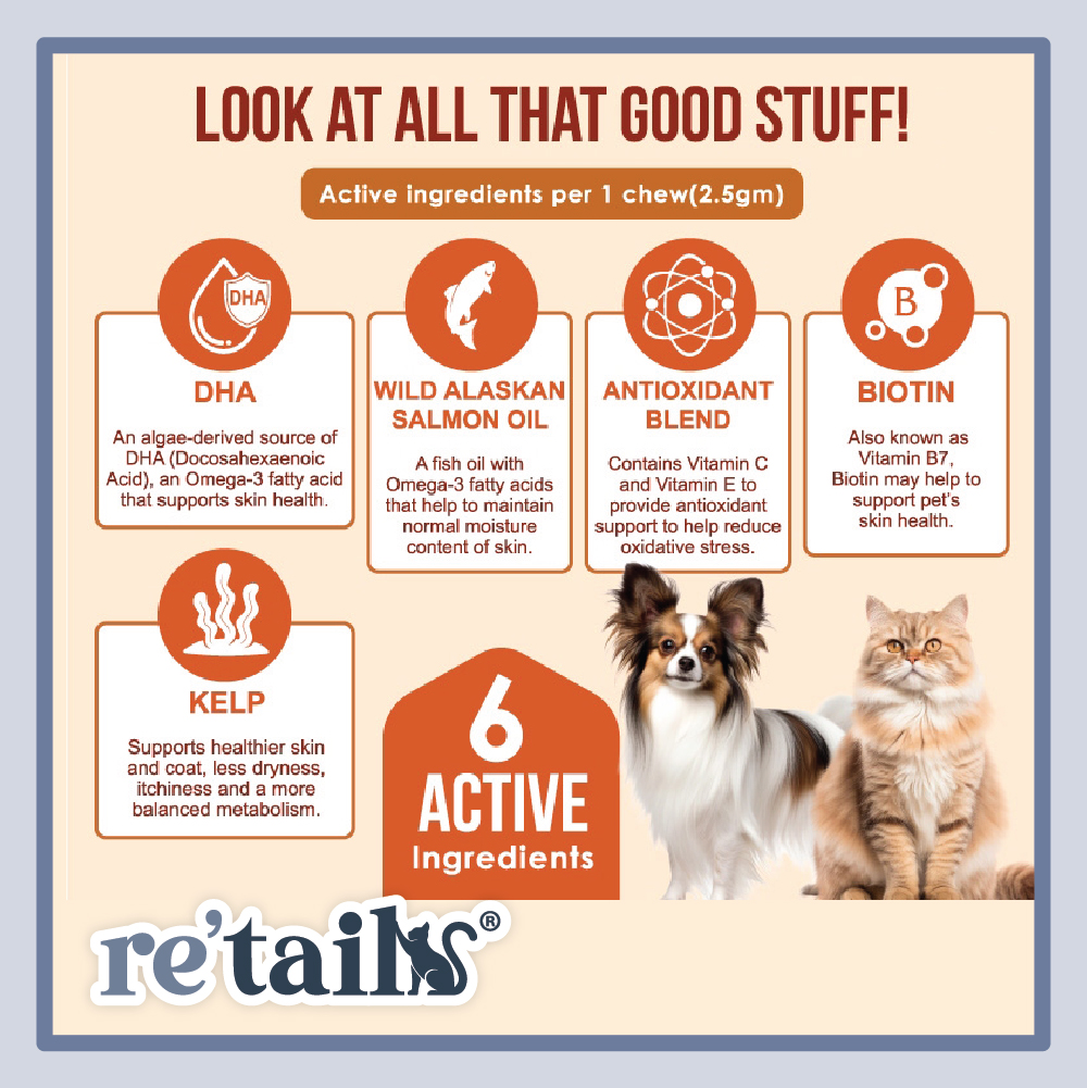 Nanovet Skin + Coat Chews (45 Chews)