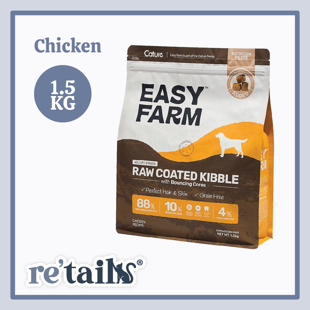 Cature Easy Farm Raw Coated Dog Kibble (1.5kg)