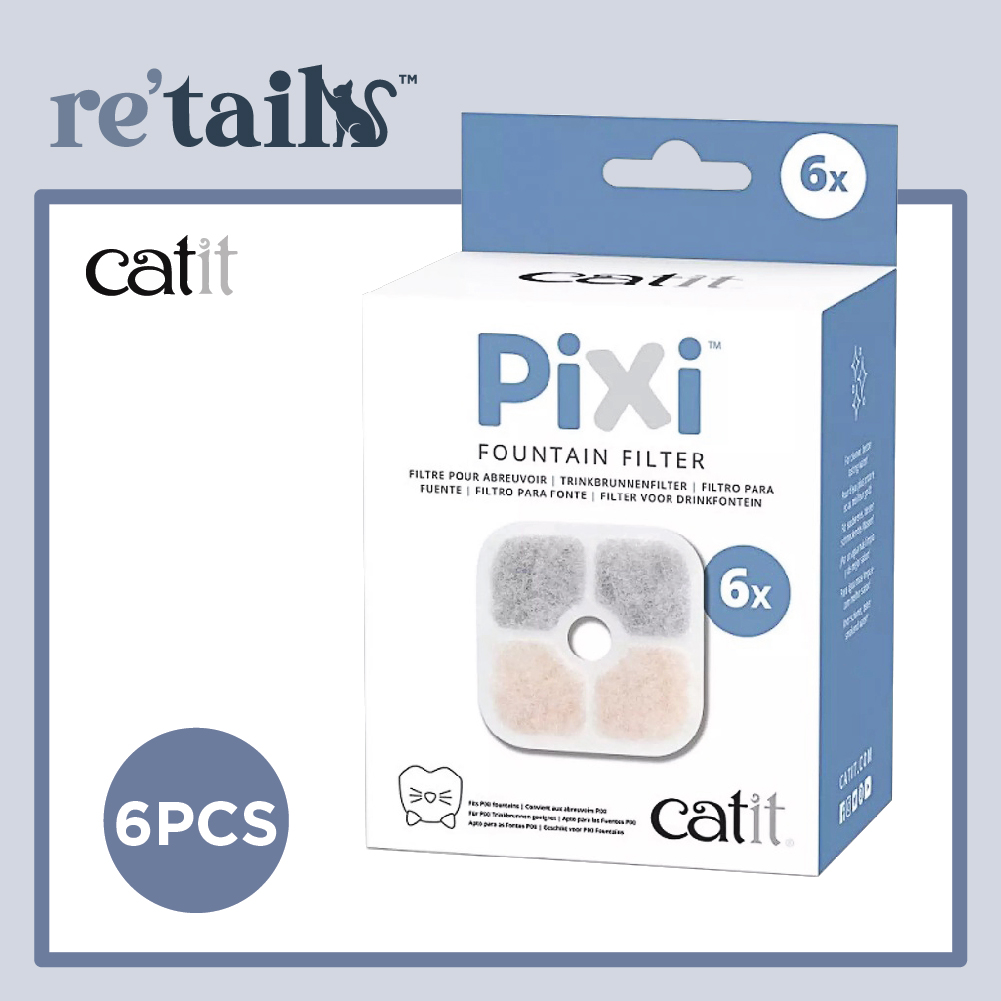 Catit Pixi Drinking Fountain Filter Replacement Triple Action Filter (3/6 pcs)