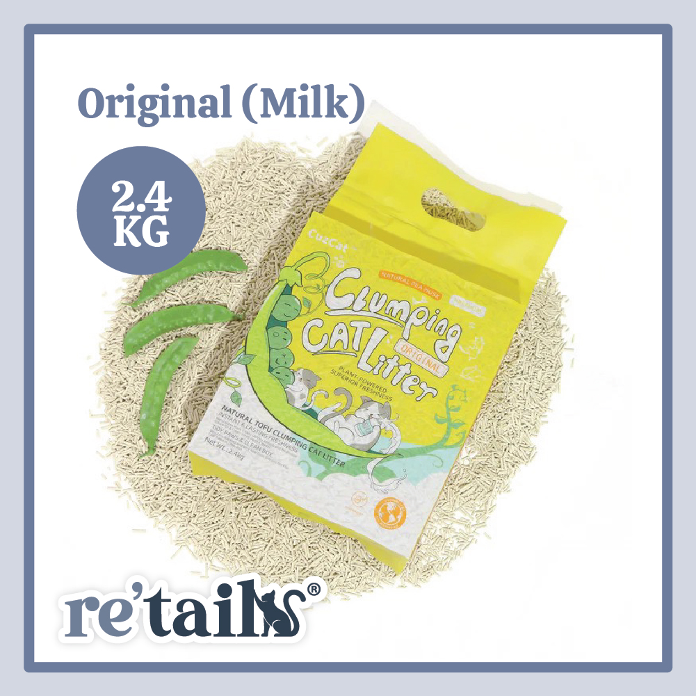 Cuzcat Natural Tofu Clumping Cat Litter (2.4kg)