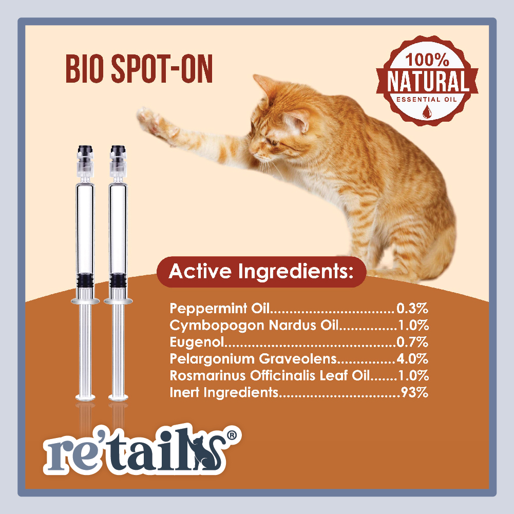 Nanovet Bio Spot-On Flea and Tick Treatment For Cat (0.5ml x 2 Doses)