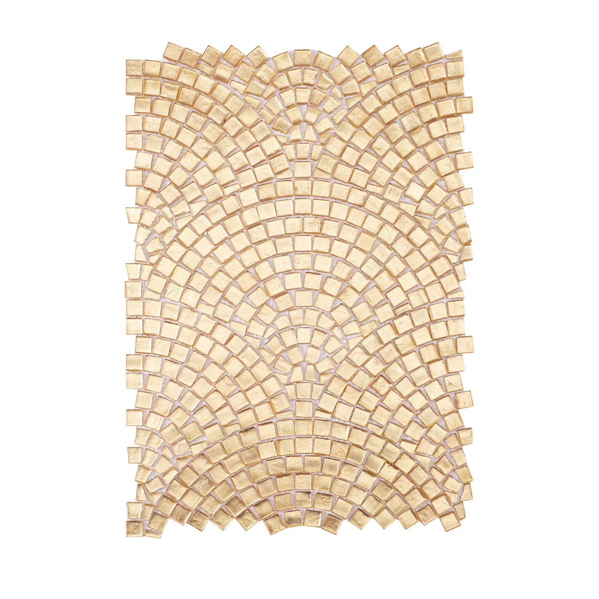 Obverse side of gold glass mosaic art designs