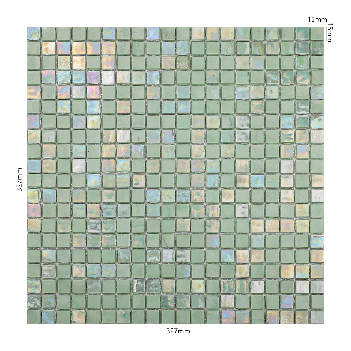 Green Square Glass Mosaic Wall Pool & Floor Tiles