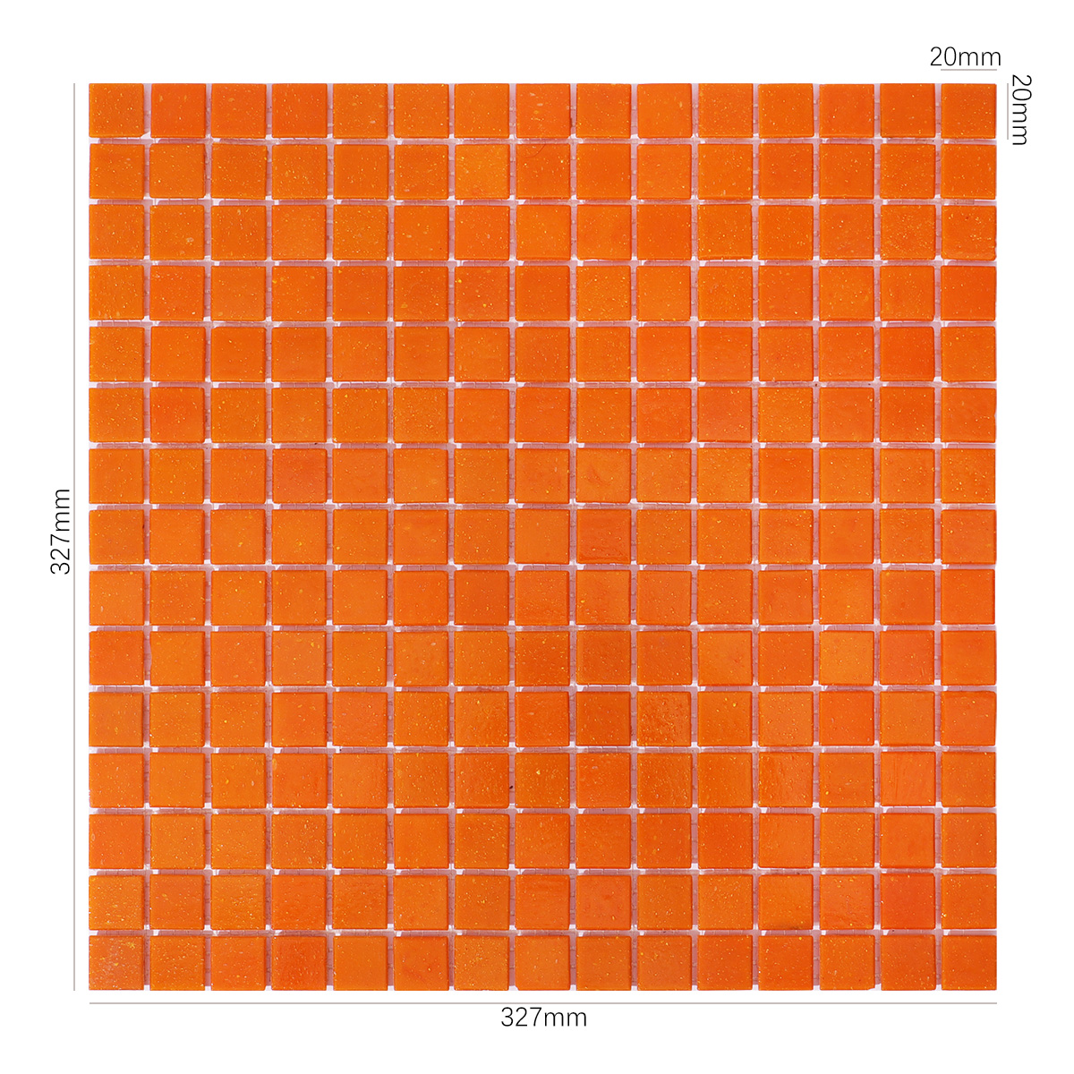 Bright Orange Glass Mosaic Tiles  for Floors and Walls
