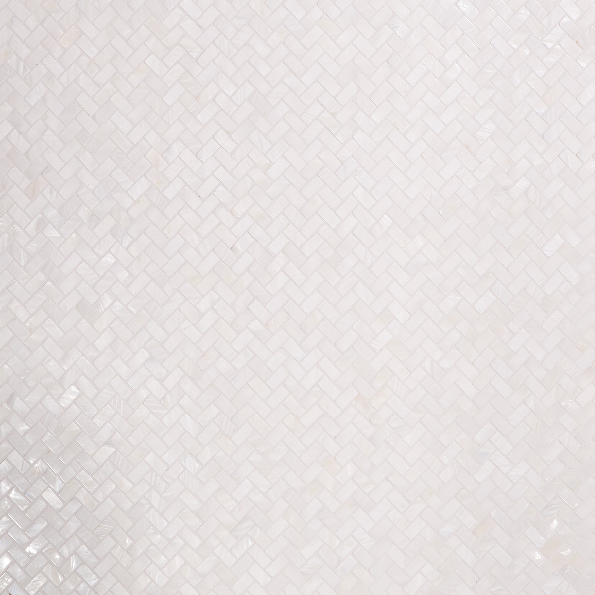 White Mother of Pearl Herringbone Polished Mosaic Tile-SAICINA TILES