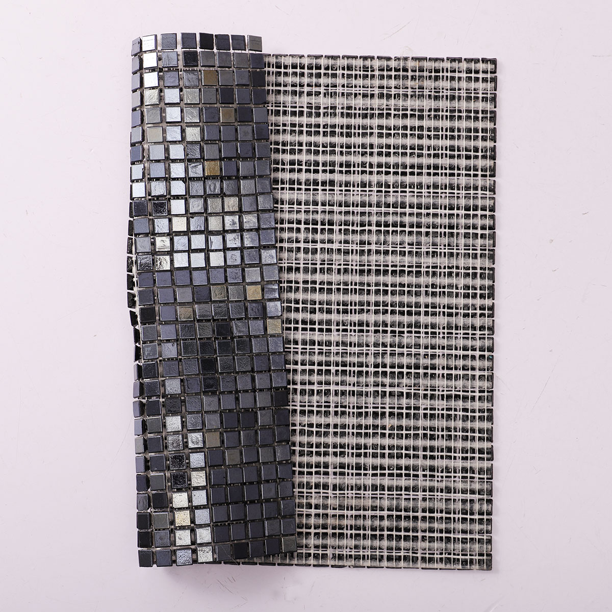 Polished  Black Square Glass Mosaic  Wall Pool & Floor Tile 10X10mm