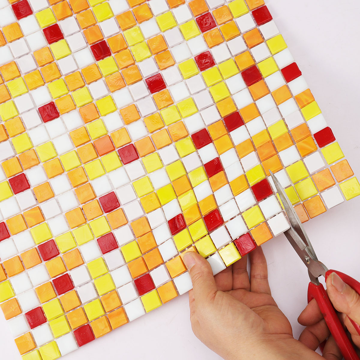 Multicolor Square Glass Mosaic Tiles