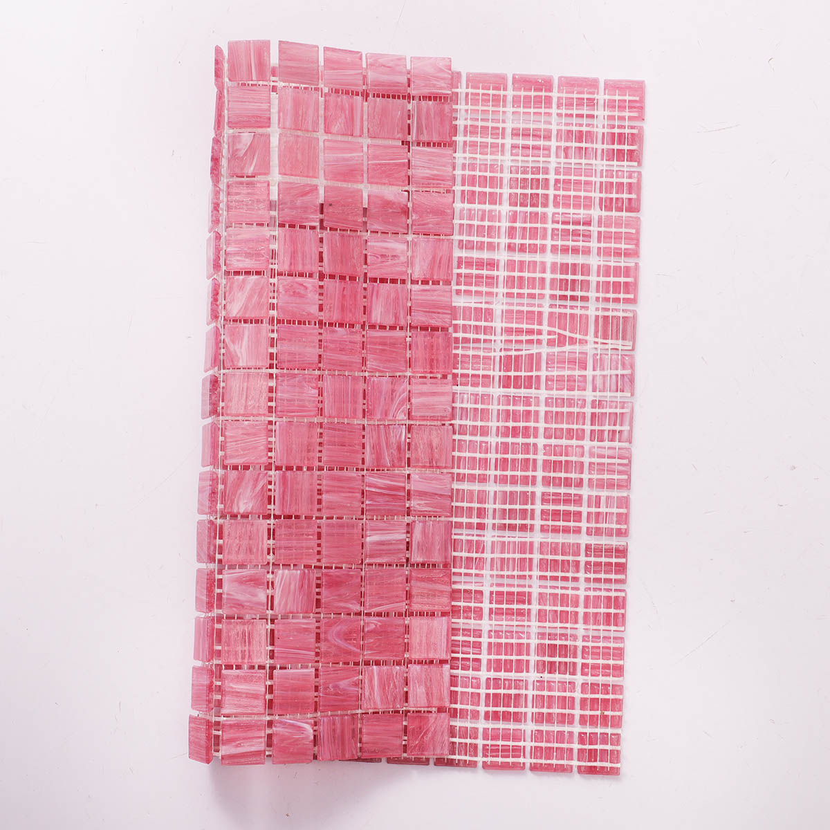 Punch Pink Glass Mosaic Tiles