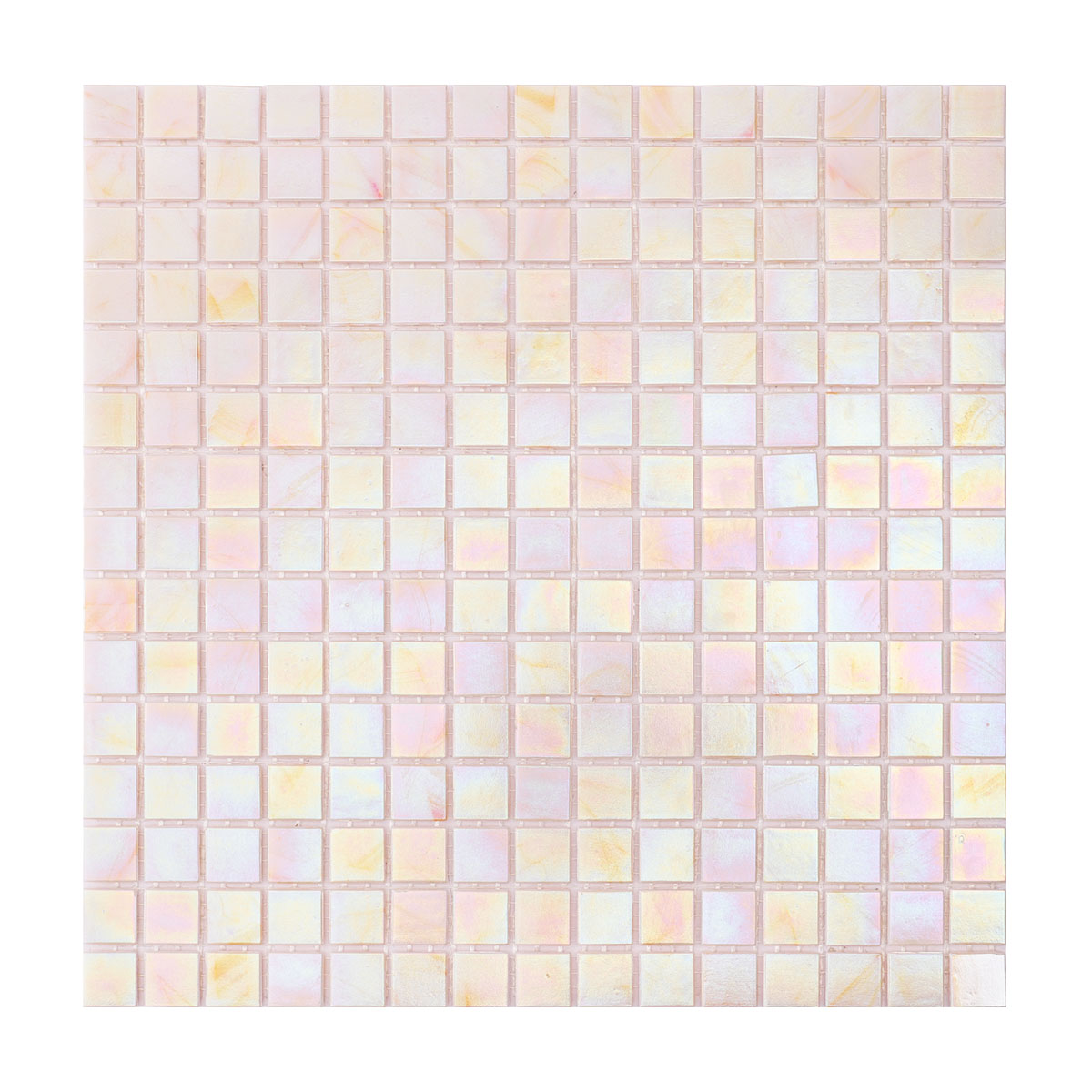 Glossy Soft Pink Square Glass Mosaic Wall Tiles-SAICINA TILES