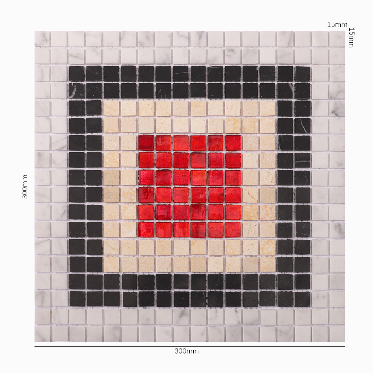 Stone and Glass Pixel Mosaic Wall and Floor Tiles-SAICINA TILES