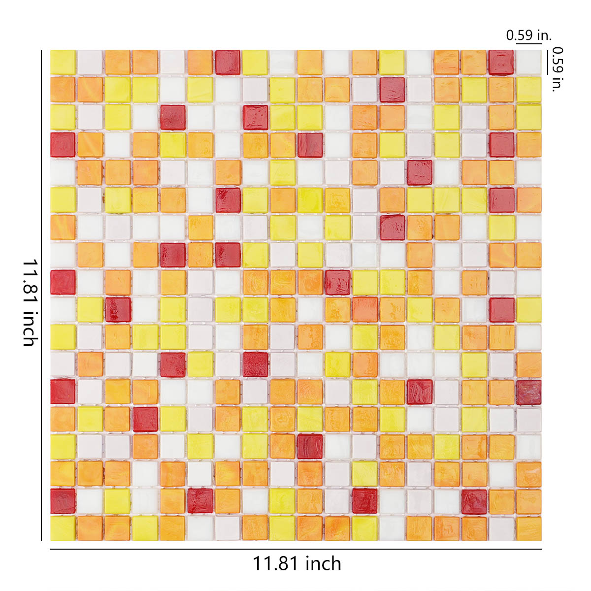 Multicolor Square Glass Mosaic Tiles