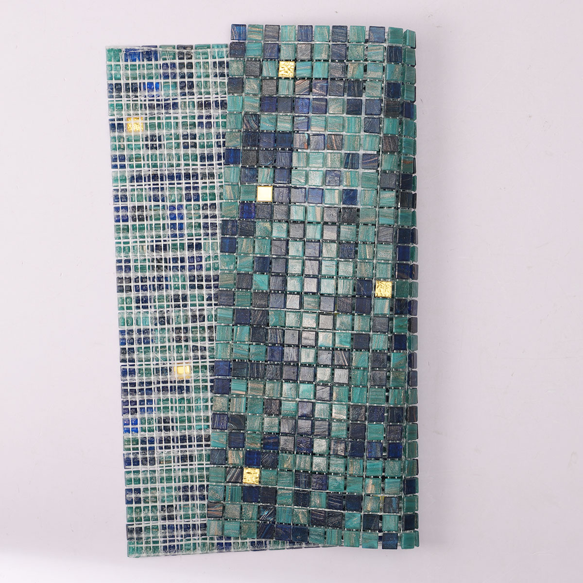 Mini Green Blue Glass Mosaic Tile 10mm*10mm
Back