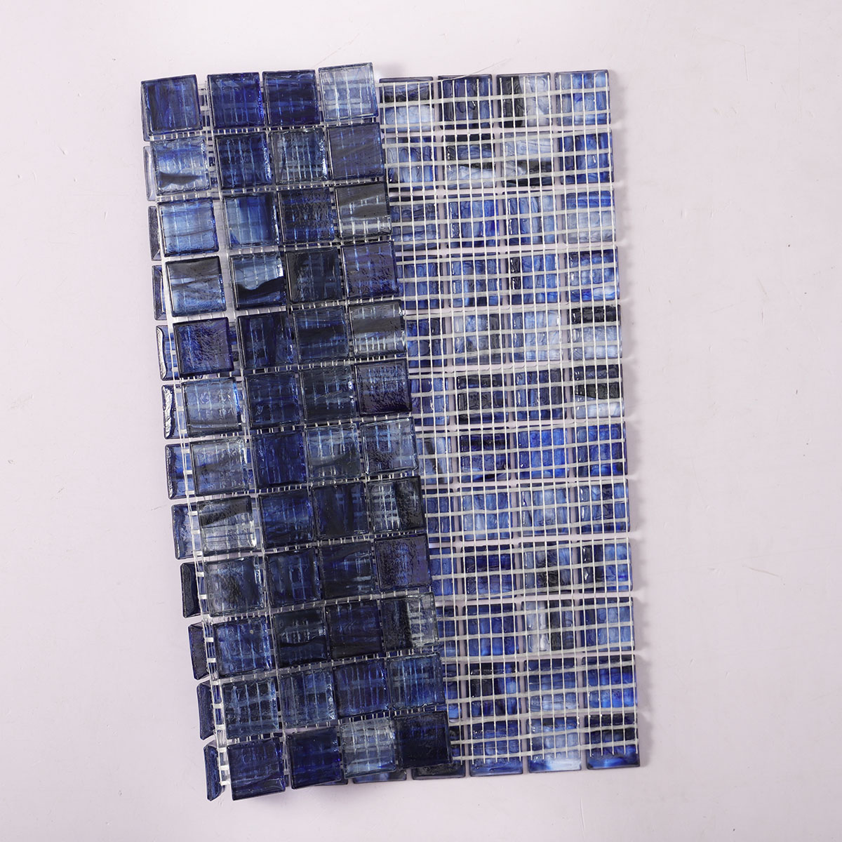 Translucence Navy Fired Erath Glass Mosaic Tiles 23mm*23mm Back