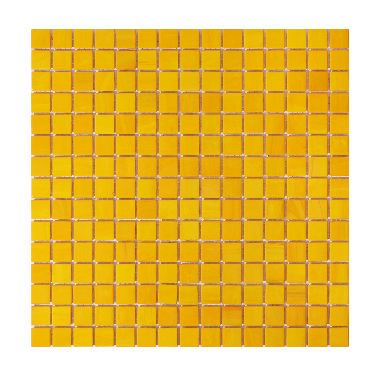 Matte Yellow Square Mosaic Wall and Floor Tiles