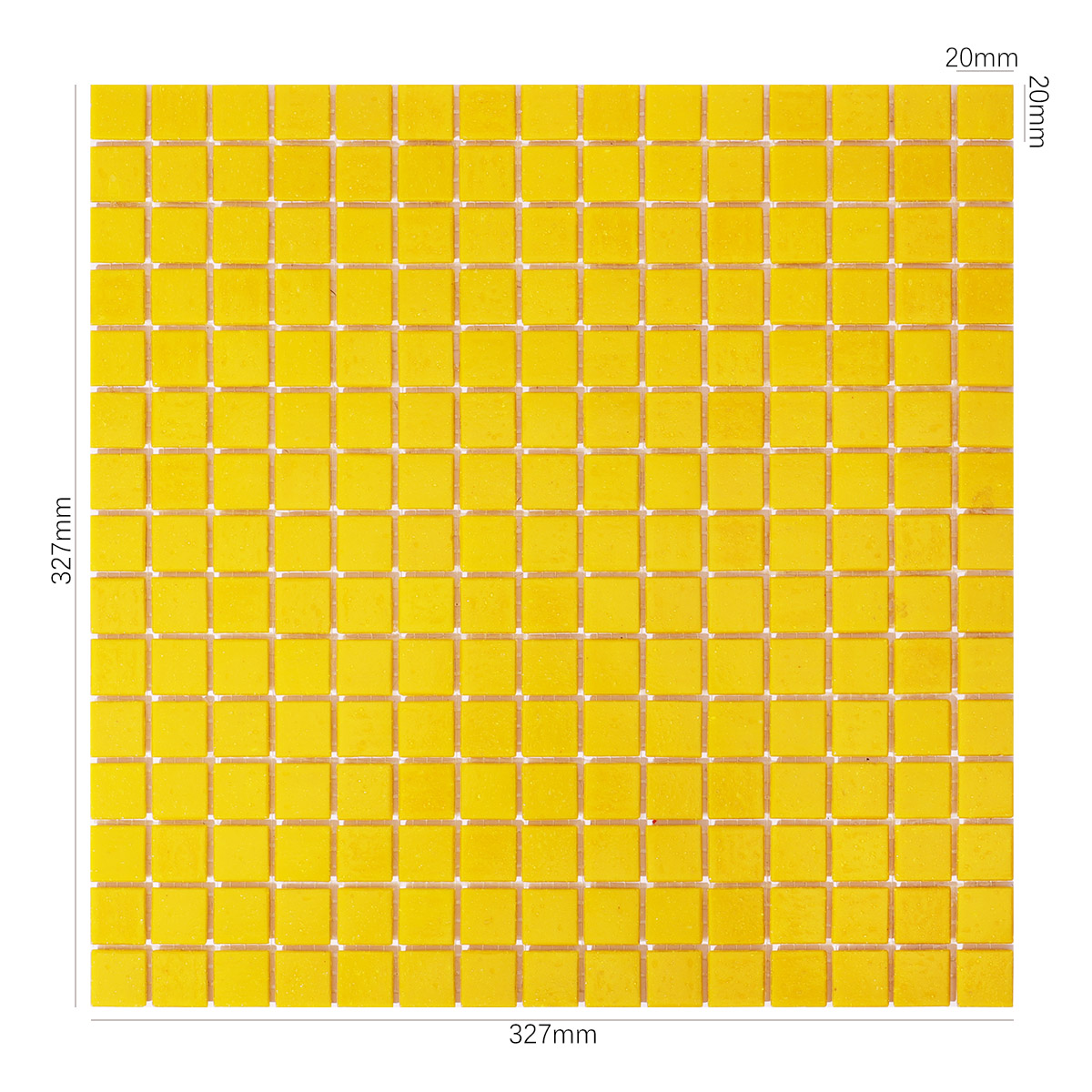 Chic Matte Yellow Mosaic Square Tiles