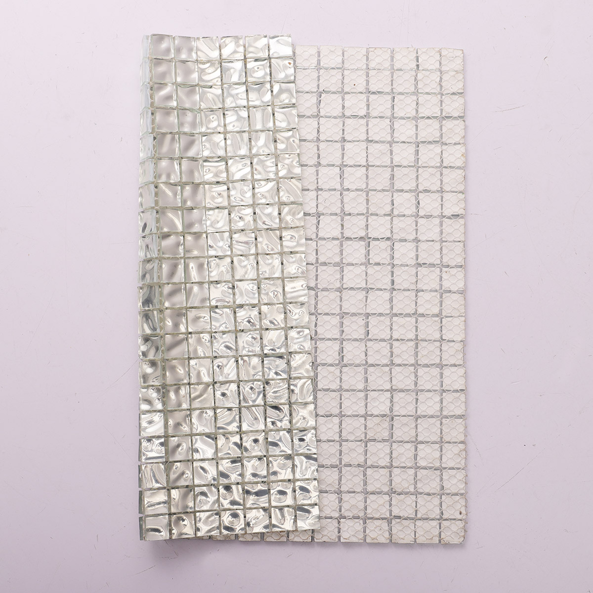 Modern Silver Square Mosaic Tiles - Ideal for Kitchen and Wall Decor