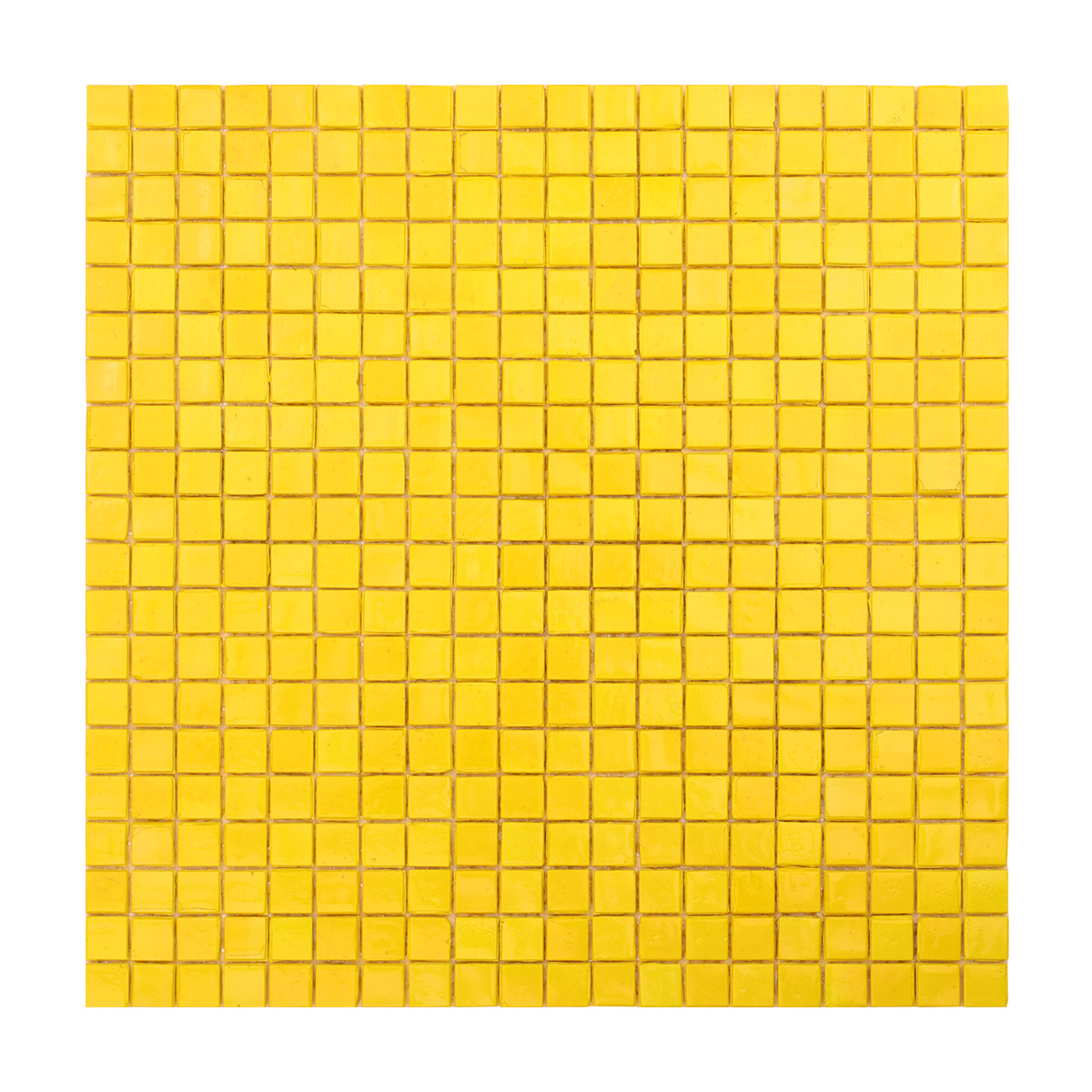 Lemon squares yellow glass mosaic tile