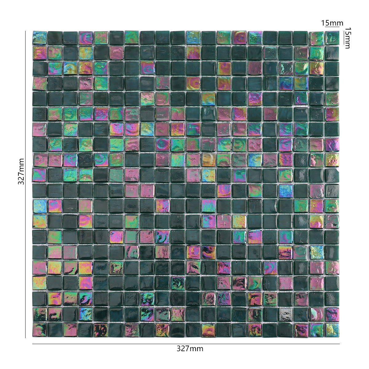  Dark Green Nacreous Glossy Mosaic Tiles 