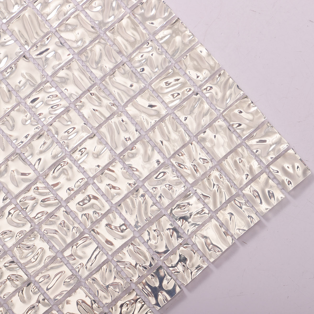 Square Silver Mirror Glass Mosaic  Backsplash Tile 20X20mm