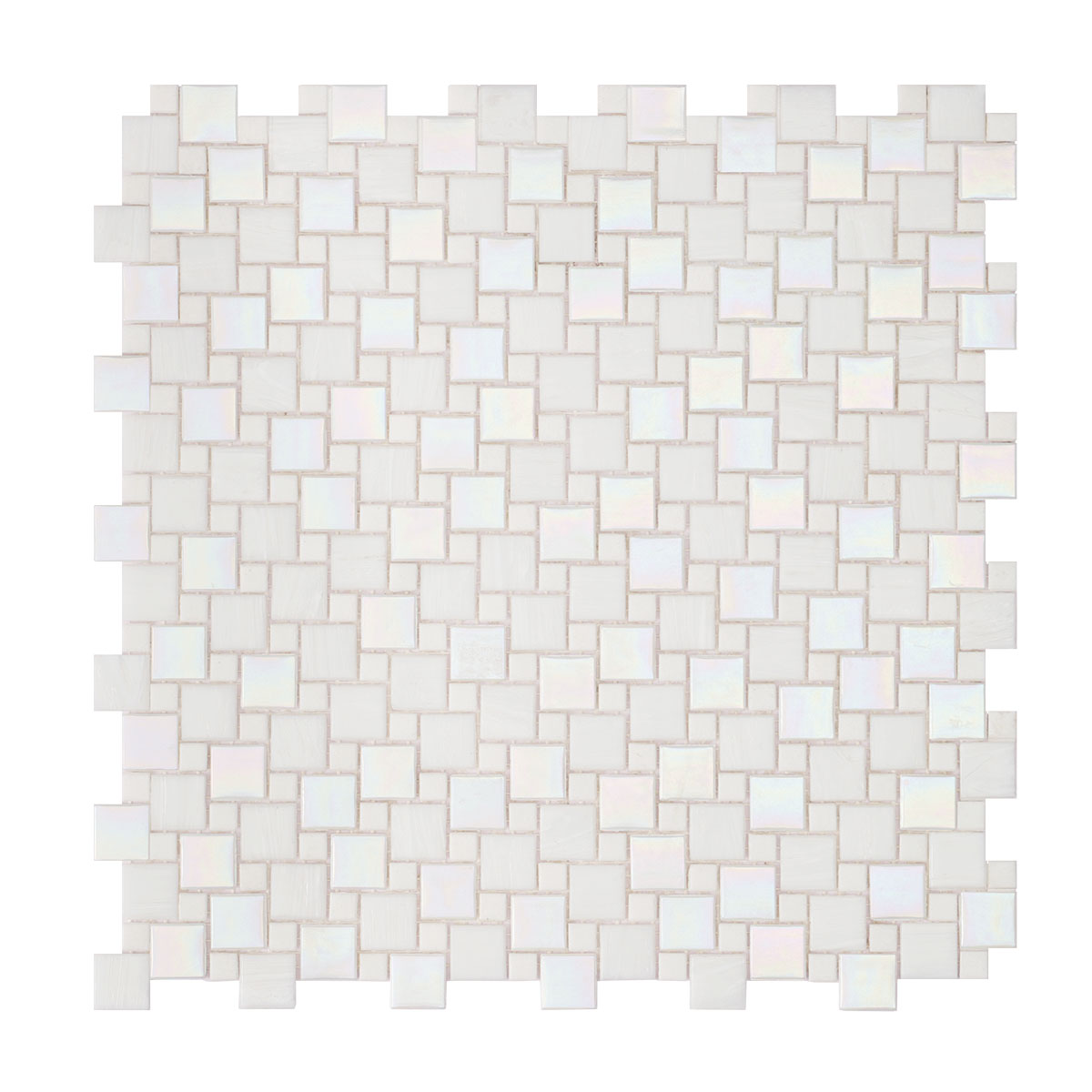  Bright White Windmill Glass Mosaic Tiles For Pool