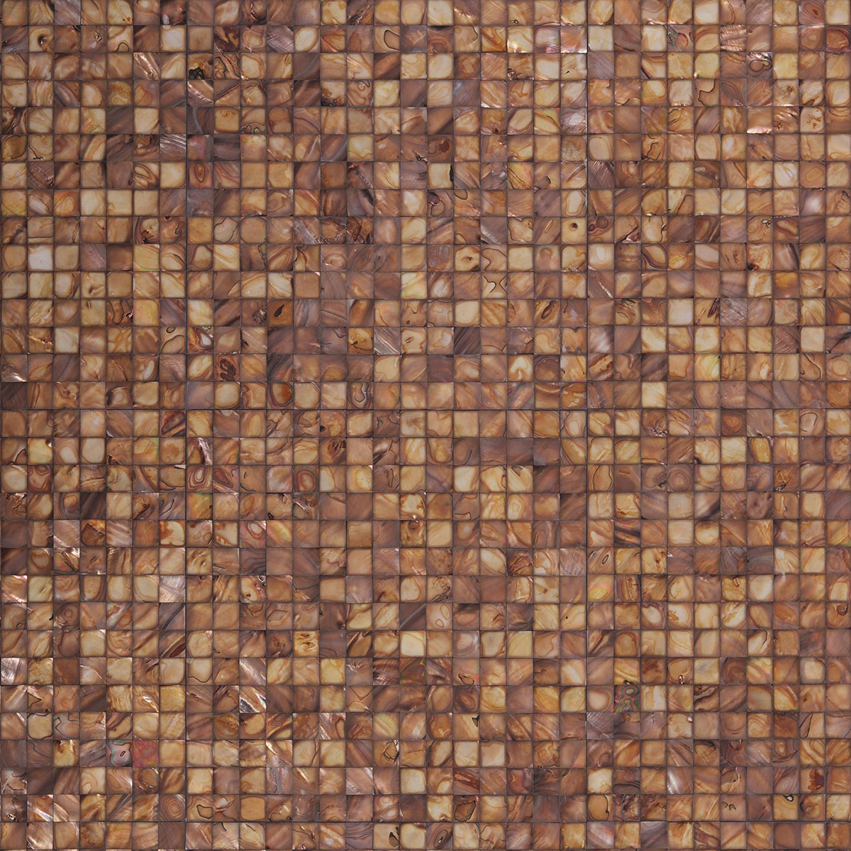 Brown Square Mother of Pearl Shell Mosaic Tiles in Multiple Layouts