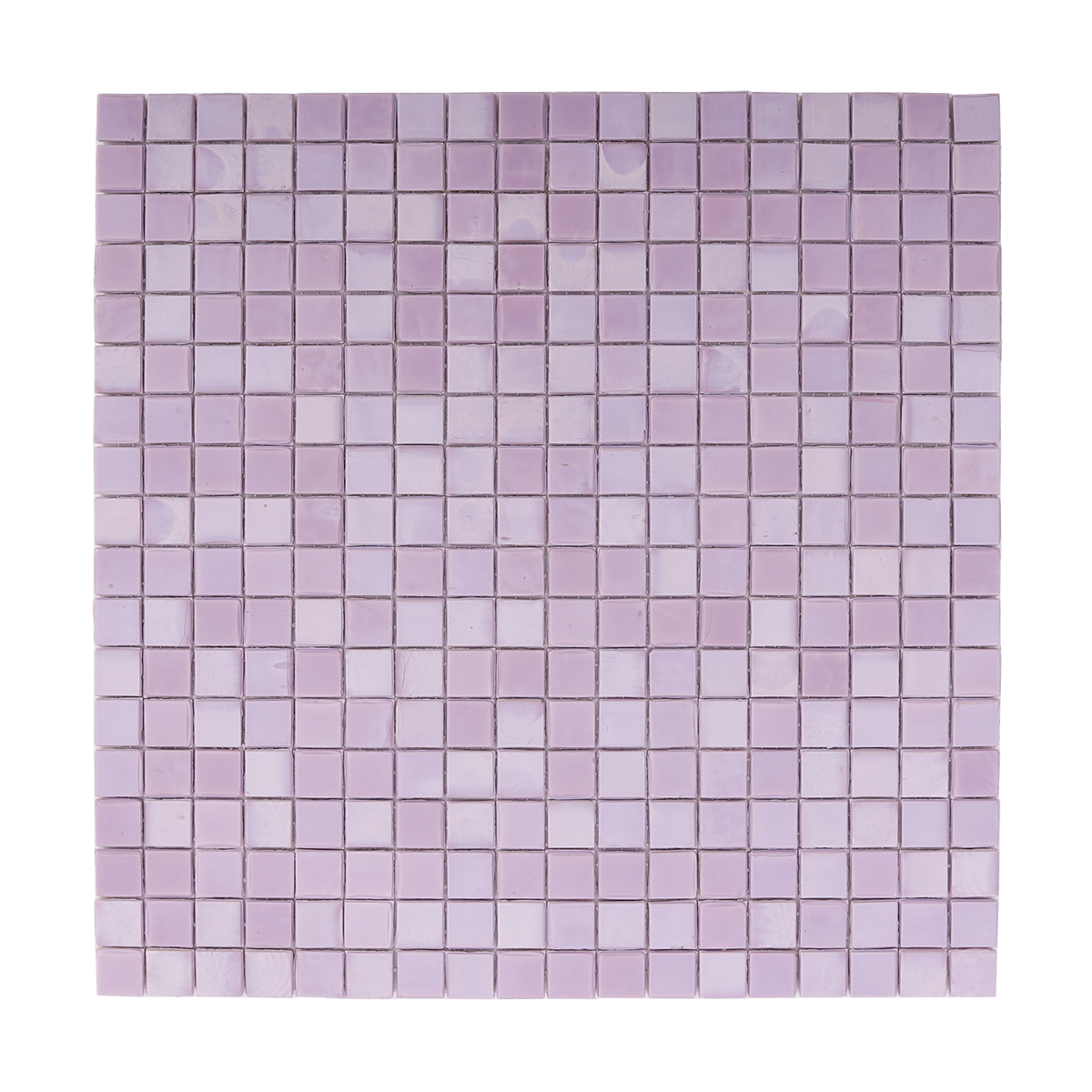 Front View of Purple Glass Mosaic Wall Bathroom Tile