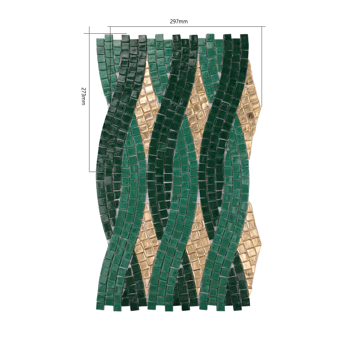Green  Glass Mosaic Tile Designs and Murals