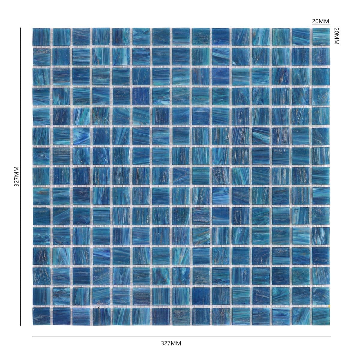 Mall Blue Glass Mosaic Tiles For Swmming Pool 