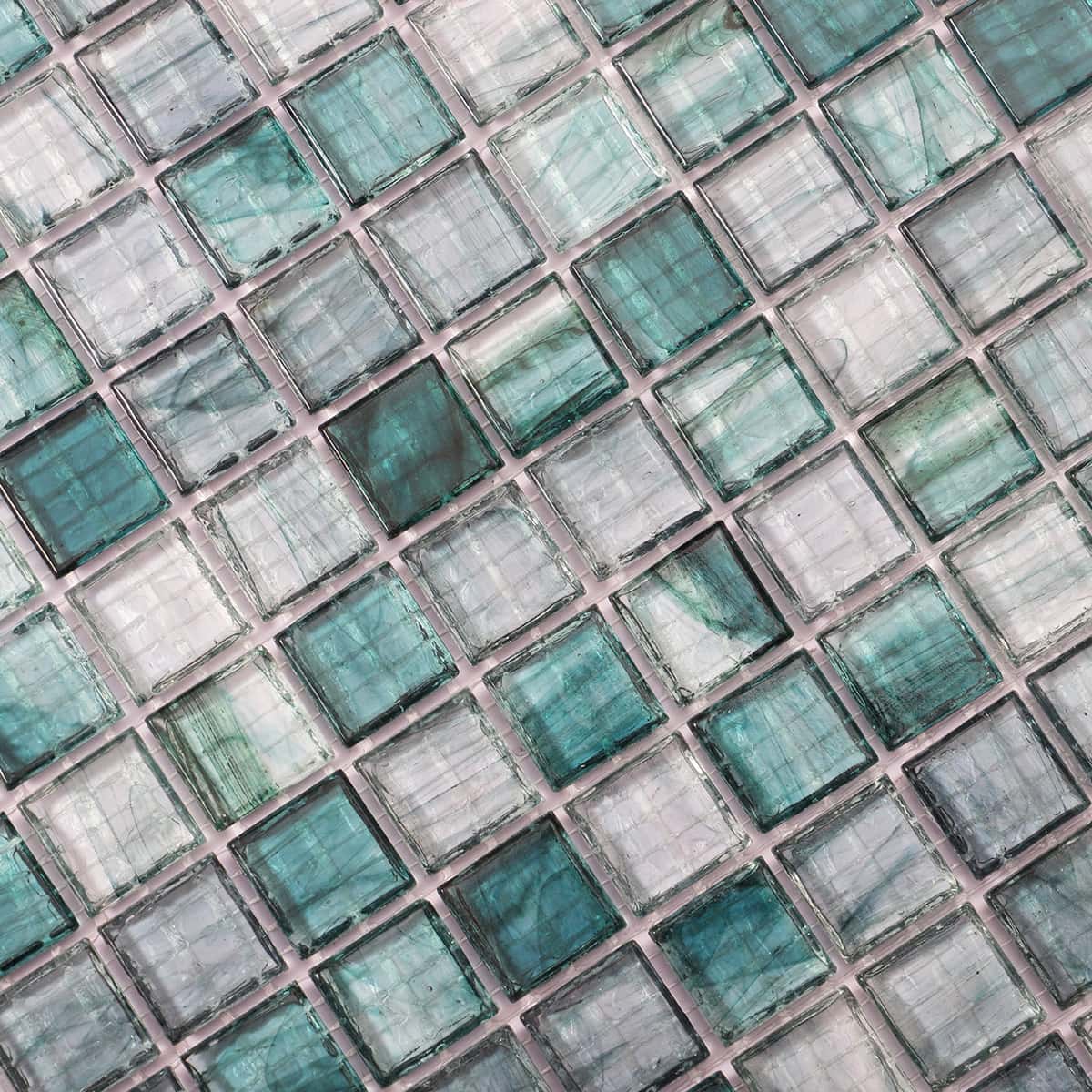 Amber Mineral Green Glass Mosaic Tile For Floor and Pool 