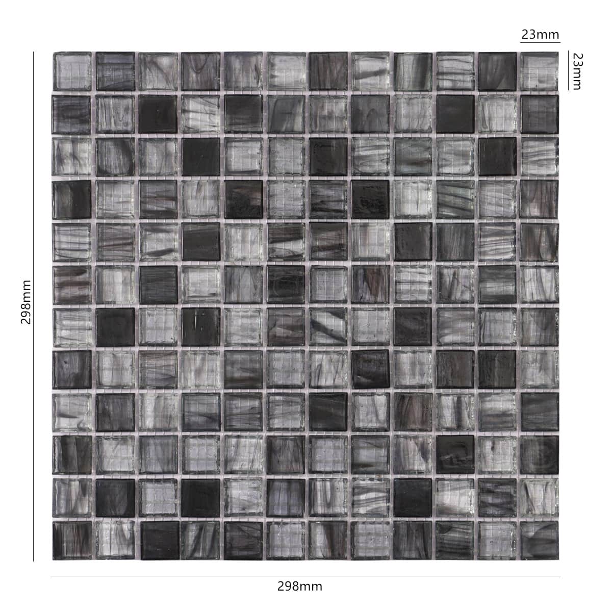 Amber Translucence Gray Glass Mosaic Tile For Pool 