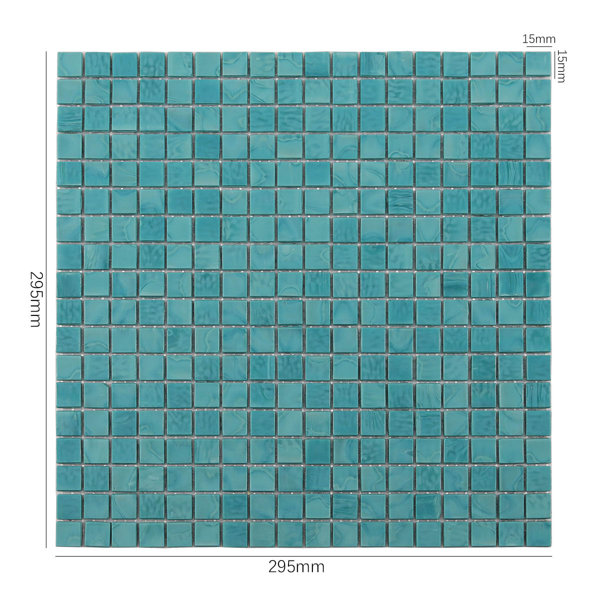 Turquoise Green Square Water Glass Mosaic Tile