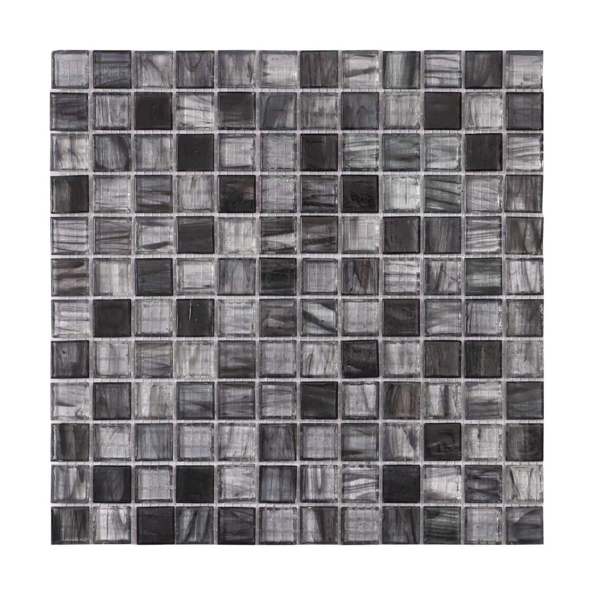 Amber Translucence Gray Glass Mosaic Tile For Pool 